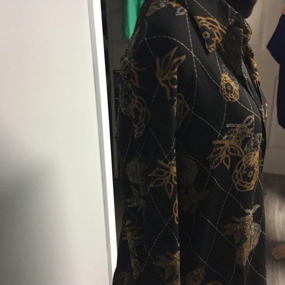 Mexx Long Sleeve Sheer Button Up Black Blouse - Picture 3 of 4